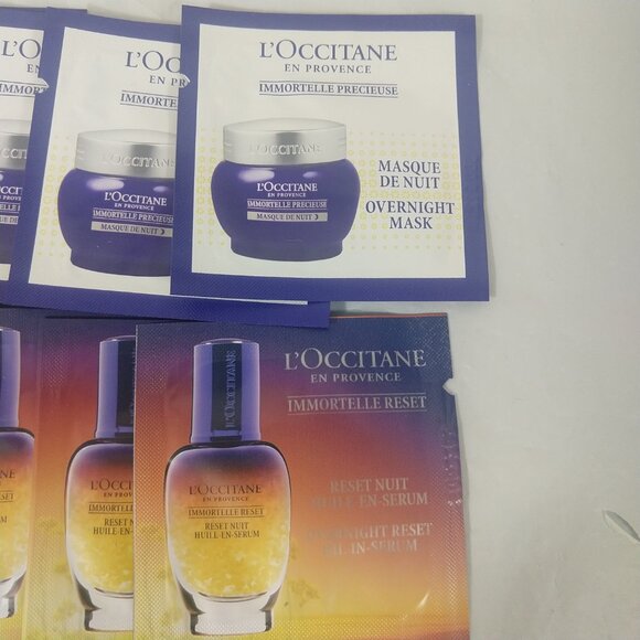 L'OCCITANE IMMORTELLE PRECIEUSE OVERNIGHT Mask & RESET SERUM X 10 SAMPLES - Picture 3 of 5